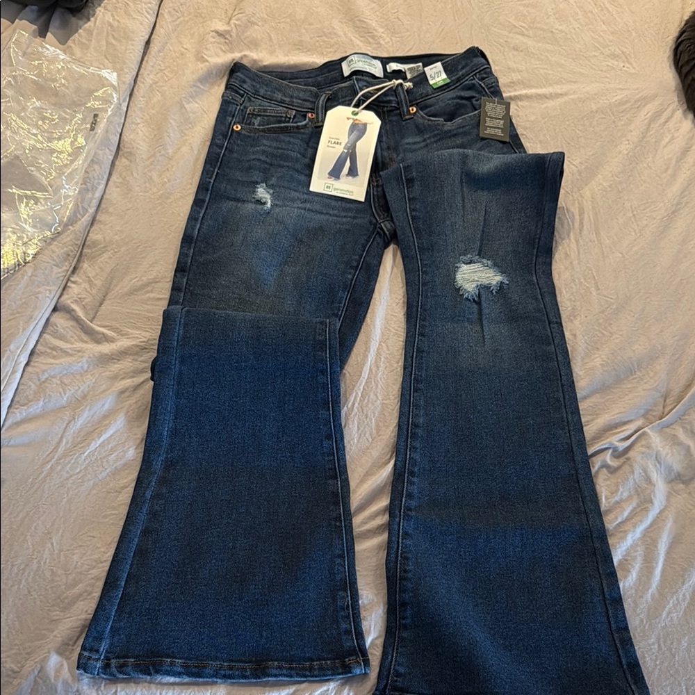 Celebrity Pink Blue Flare Wide Leg Jeans